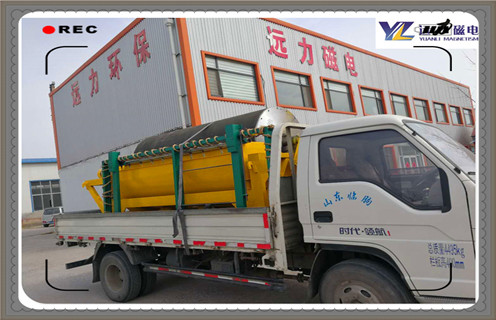 磁選機，順流型磁選機，永磁筒式磁選機，江西順流型筒式磁選機的結構